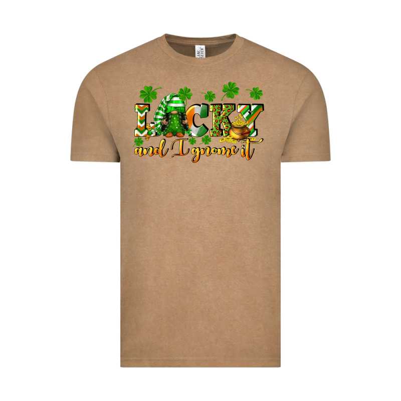 Lucky And I Gnome It St. Patrick's Day Vintage Tee by CowGirlArtShop | Teevron