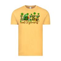 Vintage Mustard Lucky and i gnome it St. Patrick's Day Vintage Tee - CowGirlArtShop