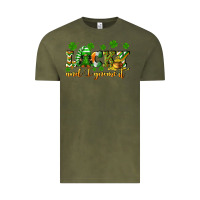 Vintage Olive Lucky and i gnome it St. Patrick's Day Vintage Tee - CowGirlArtShop