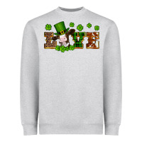 Heather Grey st patricks love heifer Heavyweight Sweatshirt - Artiststas