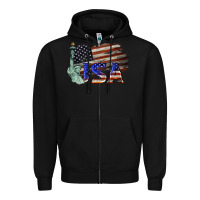 Black usa  statue of liberty Zipper Hoodie - BarkalooDesign