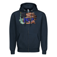 Navy usa  statue of liberty Zipper Hoodie - BarkalooDesign