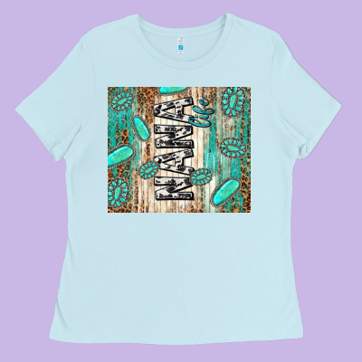 Nana Life Glitter Leopard Ladies Tee Designed By Tumblerdesignbyshophia