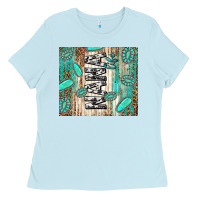 Baby Blue nana life glitter leopard Ladies Tee - TumblerDesignByShophia