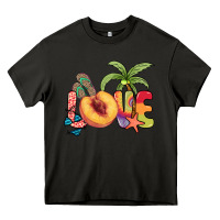 Asphalt Love peach summer Heavy Core Tee - NancyCooperArtShop