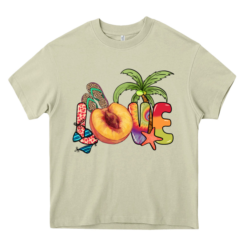 Love Peach Summer Heavy Core Tee by NancyCooperArtShop | Teevron