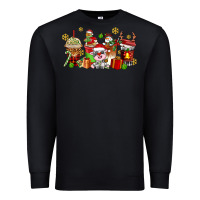 Black christmas cow coffee cups Premium Sweatshirt - AdoDesignShop