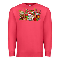 Cardinal christmas cow coffee cups Premium Sweatshirt - AdoDesignShop