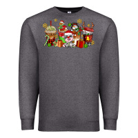 Charcoal Heather christmas cow coffee cups Premium Sweatshirt - AdoDesignShop