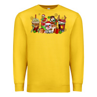 Lemon christmas cow coffee cups Premium Sweatshirt - AdoDesignShop