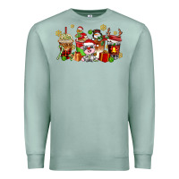 Seafoam christmas cow coffee cups Premium Sweatshirt - AdoDesignShop