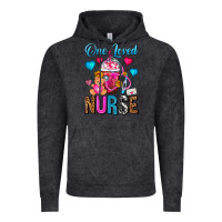 Vintage Black One Loved Nurse Valentines Day Frappe Coffee Vintage Hoodie - FaDigitalArtStudio