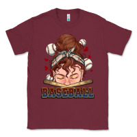 Burgundy Messy bun Baseball Classic Tee - HowdyJamesFarm