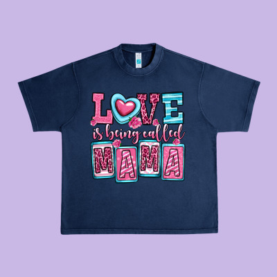 Love Is Being Called Mama Urban Heavy Tee Designed By Oliviacreatesart