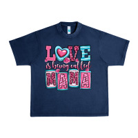 Navy love is being called mama Urban Heavy Tee - OliviaCreatesArt