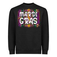 Mardi Gras Fleur De Lis Brush Stroke Heavyweight Sweatshirt | Teevron