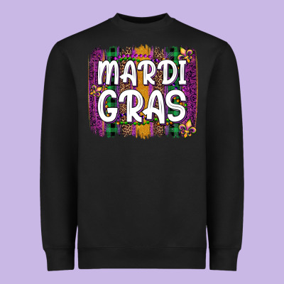 Mardi Gras Fleur De Lis Brush Stroke Heavyweight Sweatshirt Designed By Artiststas