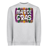 Heather Grey mardi gras fleur de lis brush stroke Heavyweight Sweatshirt - Artiststas