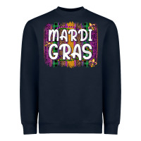 Navy mardi gras fleur de lis brush stroke Heavyweight Sweatshirt - Artiststas