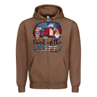 Chestnut land of the free caravan gnomies Zipper Hoodie - BarkalooDesign