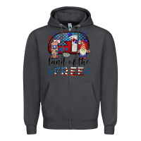 Smoke land of the free caravan gnomies Zipper Hoodie - BarkalooDesign