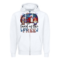 White land of the free caravan gnomies Zipper Hoodie - BarkalooDesign