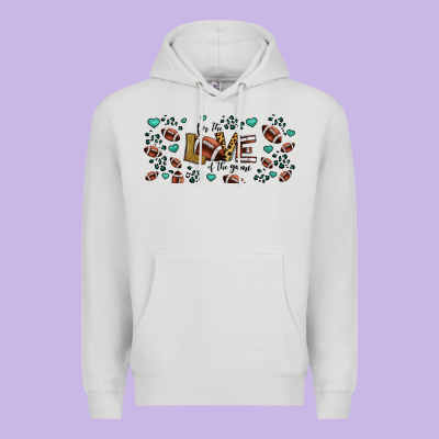 For The Love Of The Game American Football Premium Hoodie Designed By Jasminsmagicworld