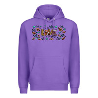 Purple for the love of the game American football Premium Hoodie - Jasminsmagicworld