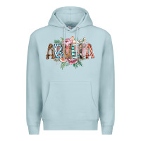 Blue Mist abuela flowers Premium Hoodie - RacoonDesign