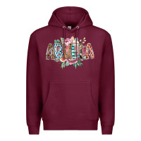 Burgundy abuela flowers Premium Hoodie - RacoonDesign