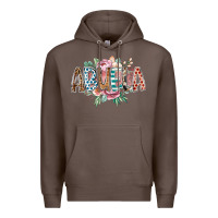 Coffee abuela flowers Premium Hoodie - RacoonDesign