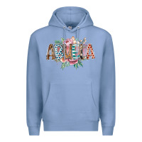 Colony Blue abuela flowers Premium Hoodie - RacoonDesign