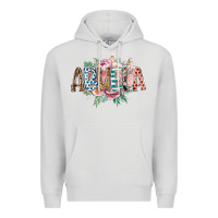 Dove Grey abuela flowers Premium Hoodie - RacoonDesign