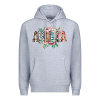 Heather Grey abuela flowers Premium Hoodie - RacoonDesign