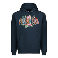 Navy abuela flowers Premium Hoodie - RacoonDesign