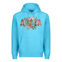 Ocean Blue abuela flowers Premium Hoodie - RacoonDesign
