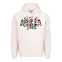 Pale Pink abuela flowers Premium Hoodie - RacoonDesign