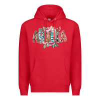 Red abuela flowers Premium Hoodie - RacoonDesign