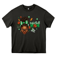 Asphalt Afro Messy Bun Full Face Basketball Mom Heavy Core Tee - texasbilliewilder