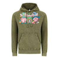 Vintage Olive Easter gnomes Vintage Hoodie - OliviaCreatesArt