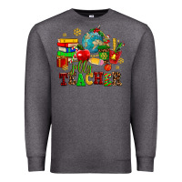 Charcoal Heather christmas jolly teachers Premium Sweatshirt - AdoDesignShop