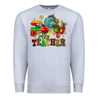 Heather Grey christmas jolly teachers Premium Sweatshirt - AdoDesignShop