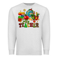 Oatmeal Heather christmas jolly teachers Premium Sweatshirt - AdoDesignShop