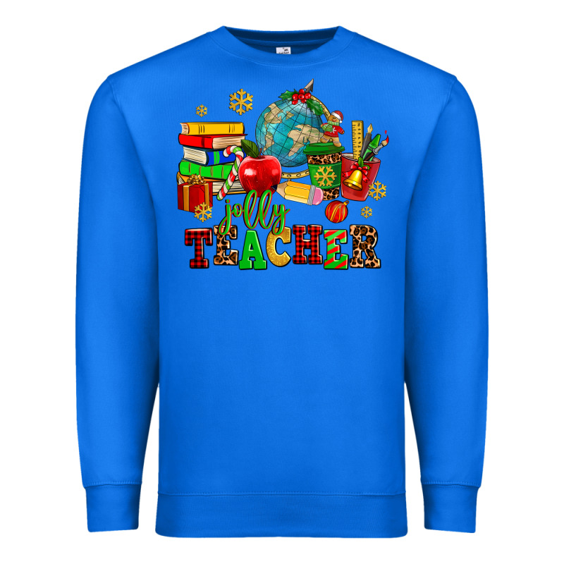Christmas Jolly Teachers Premium Sweatshirt by AdoDesignShop | Teevron