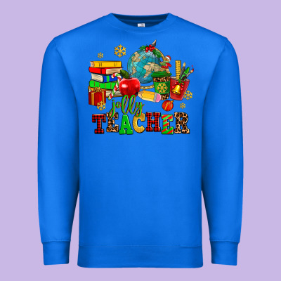 Christmas Jolly Teachers Premium Sweatshirt Designed By Adodesignshop