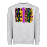 Heather Grey mardi gras fleur de lis and beads brush stroke Heavyweight Sweatshirt - Artiststas