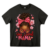 Asphalt one loved mama afro messy bun Heavy Core Tee - texasbilliewilder