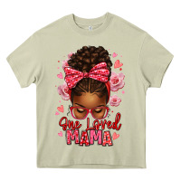 Mossy one loved mama afro messy bun Heavy Core Tee - texasbilliewilder