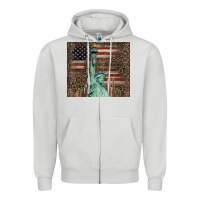 Statue Of Liberty Tumbler Zipper Hoodie | Teevron
