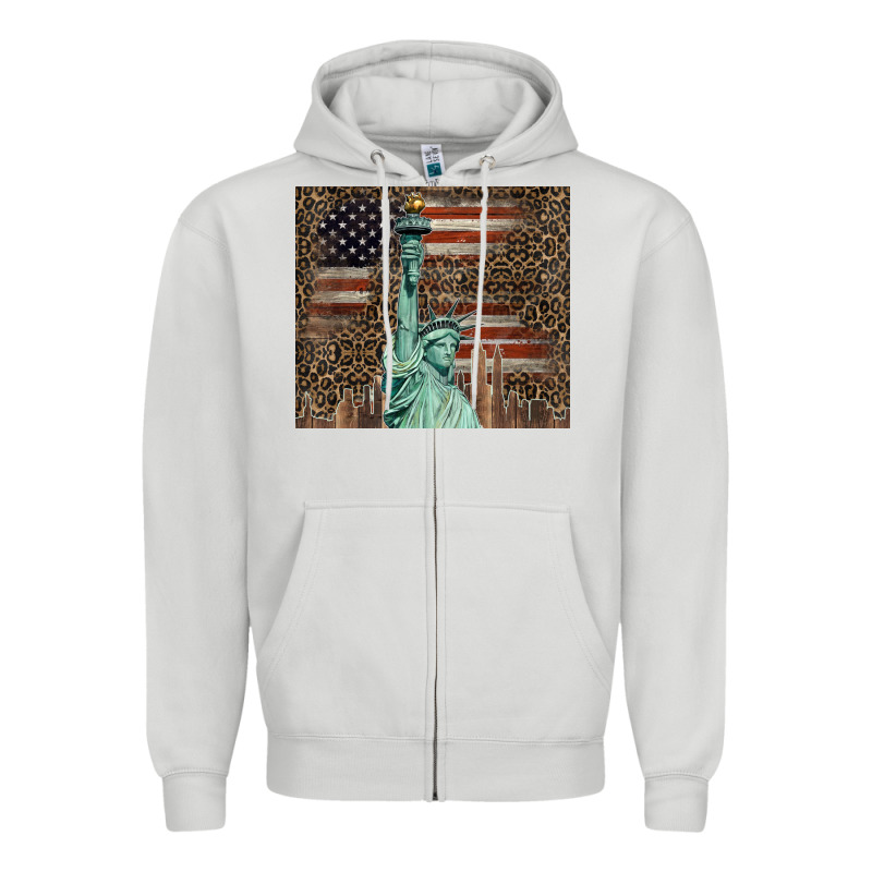 Statue Of Liberty Tumbler Zipper Hoodie by BarkalooDesign | Teevron